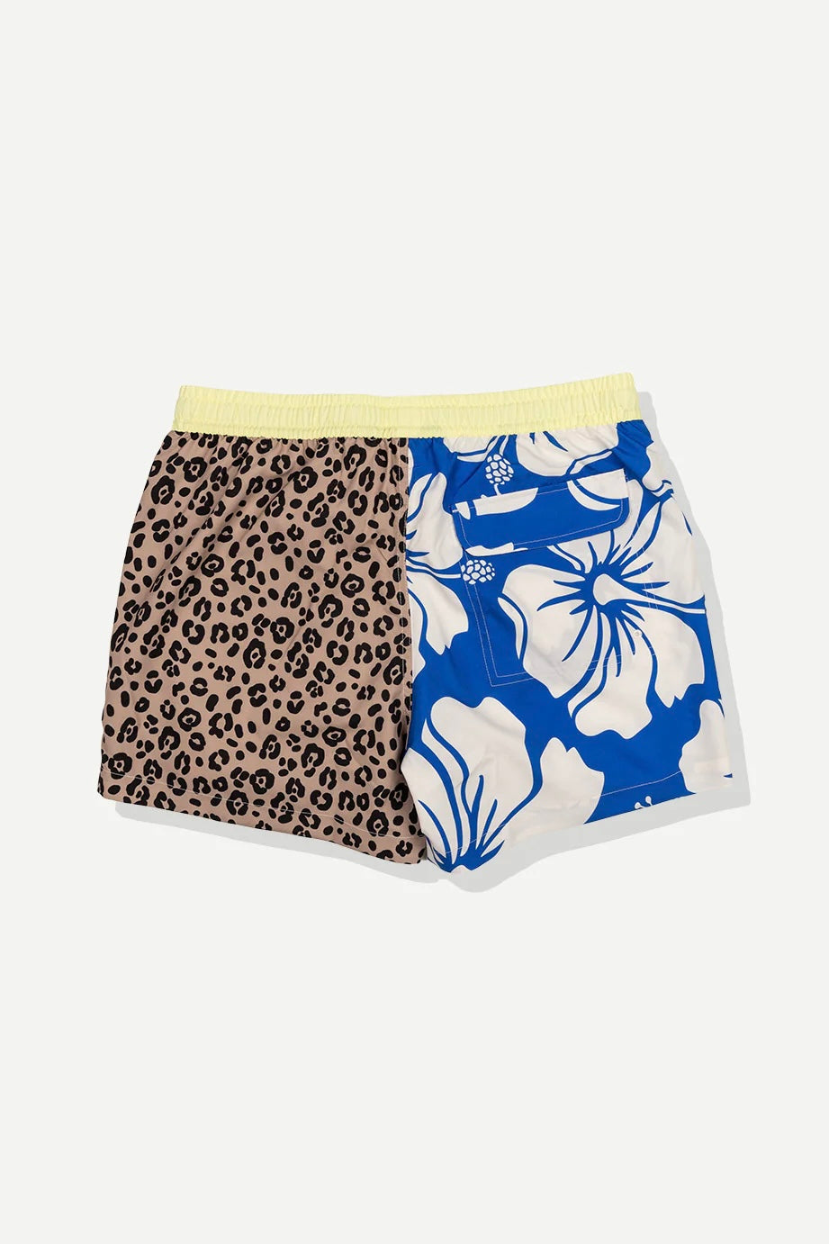 Split Flower Swim Short - Blue
